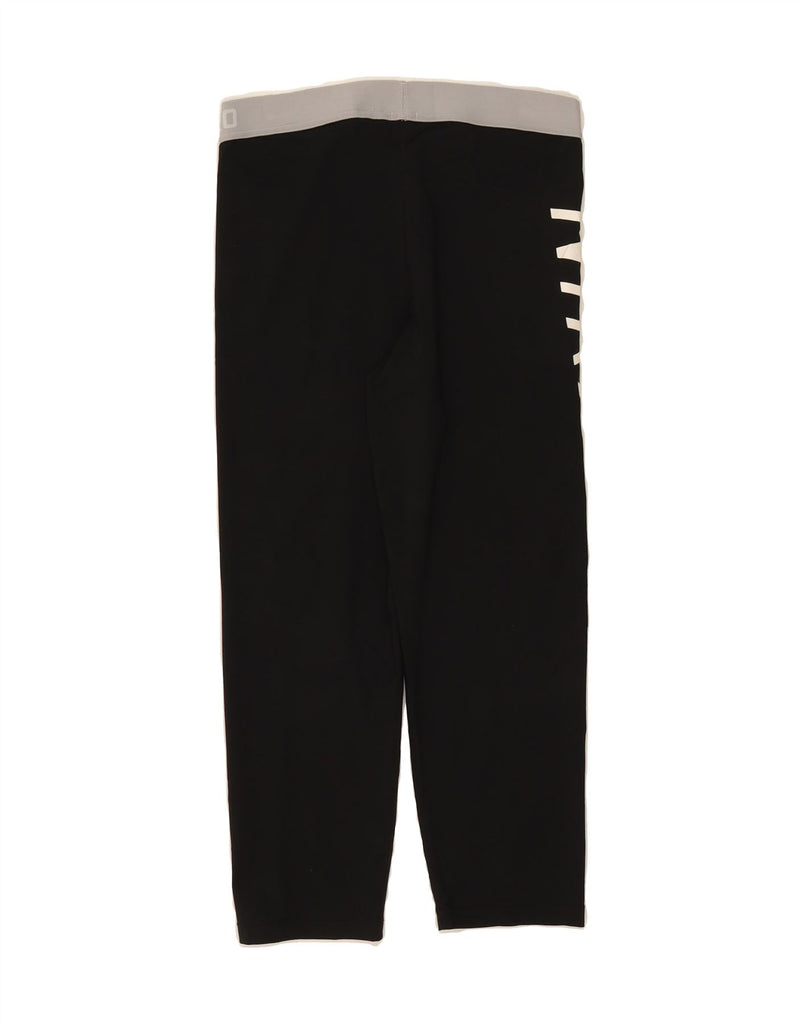 NIKE Womens Dri Fit Graphic Capri Leggings UK 16 Large  Black Polyester Vintage Nike and Second-Hand Nike from Messina Hembry 