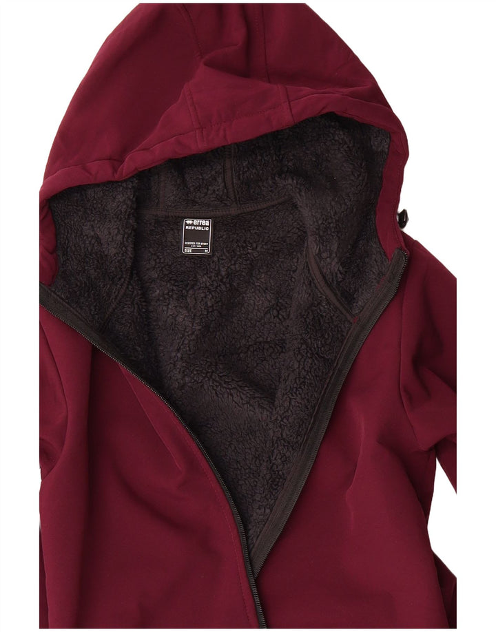 ERREA Mens Zip Hoodie Sweater Medium Maroon