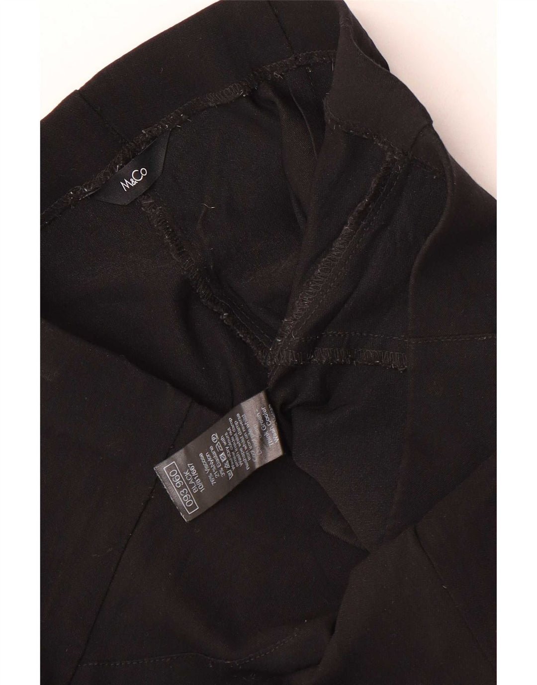 M&Co Womens Leggings UK 10 Small W26 L28 Black Viscose