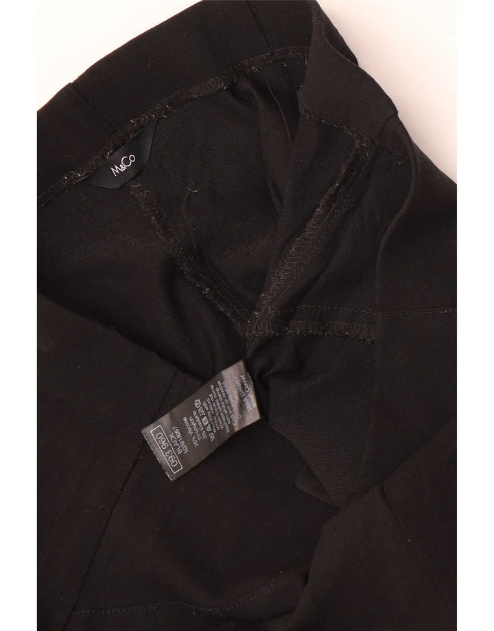 M&Co Womens Leggings UK 10 Small W26 L28 Black Viscose