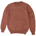 Lyle & Scott Mens Crew Neck Jumper Sweater Large Brown Flecked Wool
