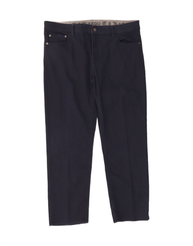 IZOD Mens Regular Fit Straight Casual Trousers W38 L30 Navy Blue Cotton Vintage Izod and Second-Hand Izod from Messina Hembry 
