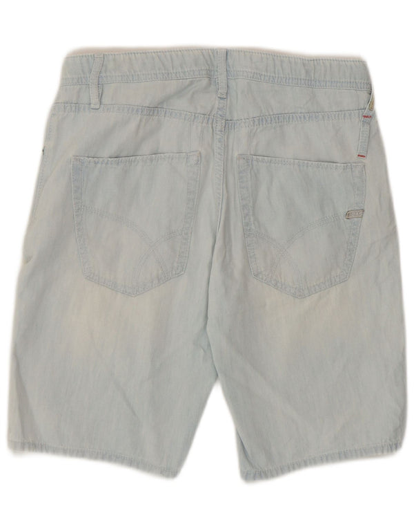 Gas Mens Denim Shorts W29 Medium Blue Cotton