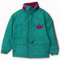 Ellesse Mens Graphic Hooded Ski Jacket IT 50 Large Green Colourblock