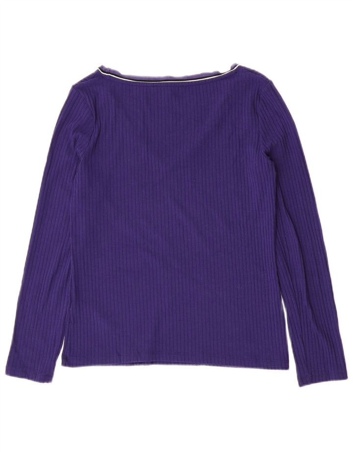 Marks & Spencer Womens Top Long Sleeve UK 10 Small Purple Polyester