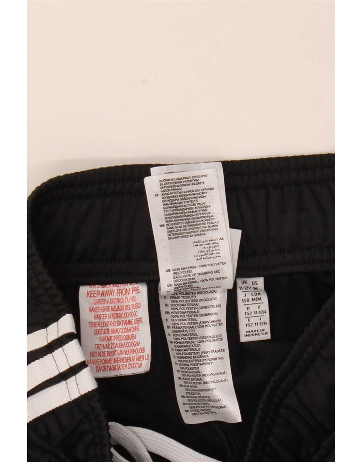 Adidas Boys Tracksuit Trousers Joggers 11-12 Years Black Polyester