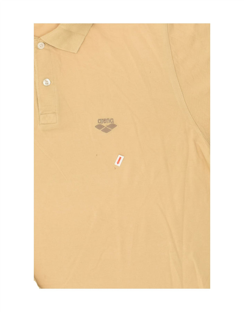 ARENA Mens Polo Shirt 2XL Beige | Vintage Arena | Thrift | Second-Hand Arena | Used Clothing | Messina Hembry 