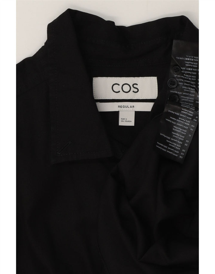 COS Mens Regular Fit Shirt Small Black Lyocell