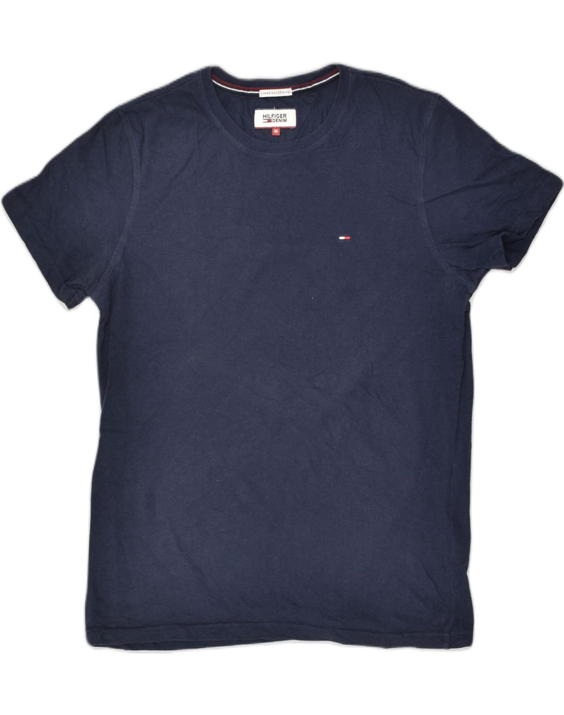 TOMMY HILFIGER Mens T-Shirt Top Medium Navy Blue Cotton | Vintage Tommy Hilfiger | Thrift | Second-Hand Tommy Hilfiger | Used Clothing | Messina Hembry 