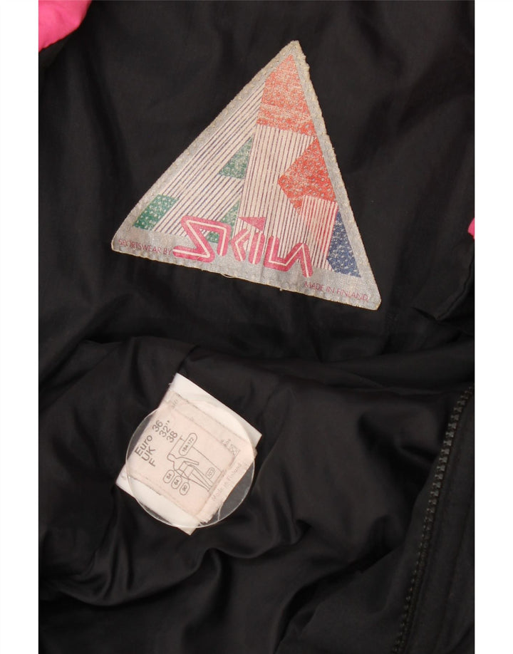 Skila Womens Oversized Windbreaker Jacket EU 36 Small Black Colourblock