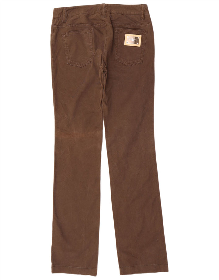 Dolce & Gabbana Womens Straight Jeans IT 42 Medium W28 L33 Brown Cotton