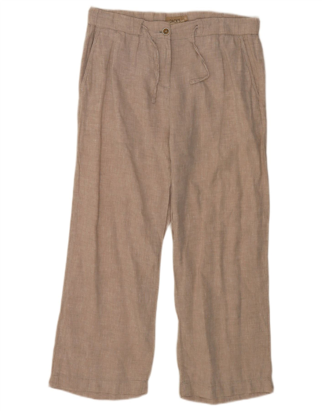 Dack's Womens Relaxed Fit Cropped Trousers Medium W28 L25 Beige