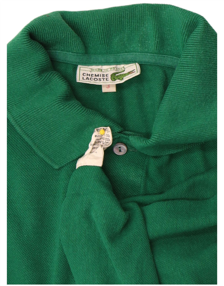 Lacoste Mens Polo Shirt Size 3 Small Green Cotton