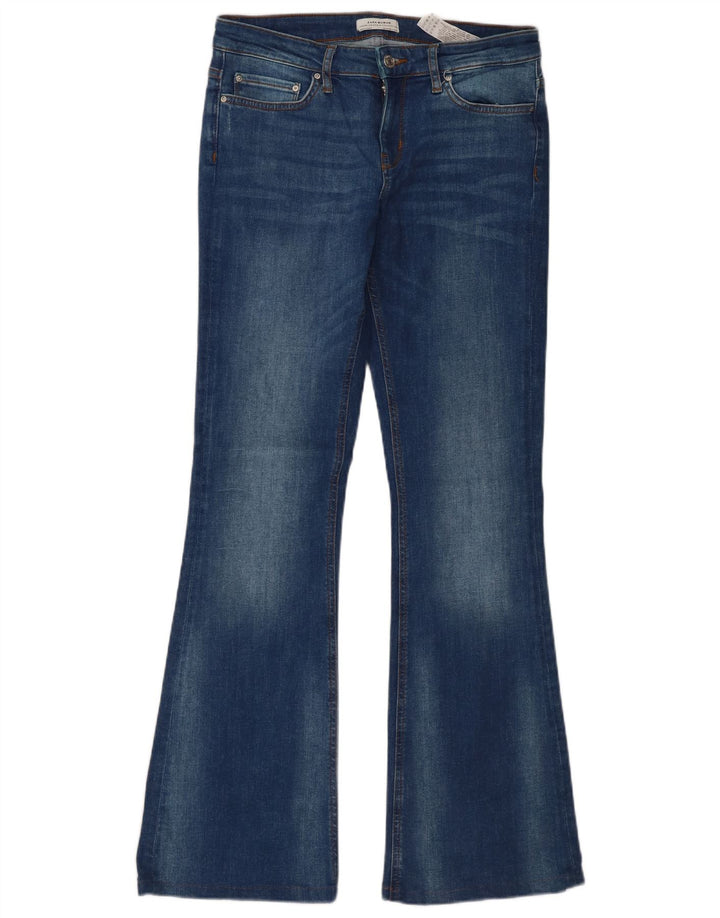 Zara Womens Flared Jeans EU 38 Small W28 L32 Blue Cotton
