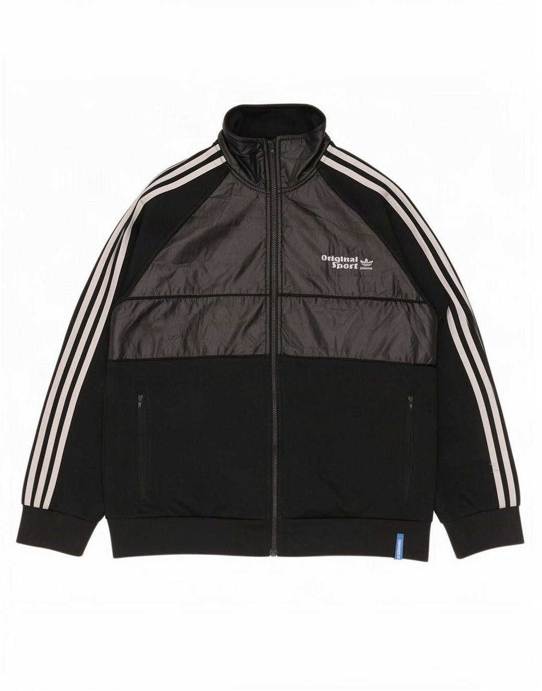 Adidas Mens Tracksuit Top Jacket Large Black Polyester