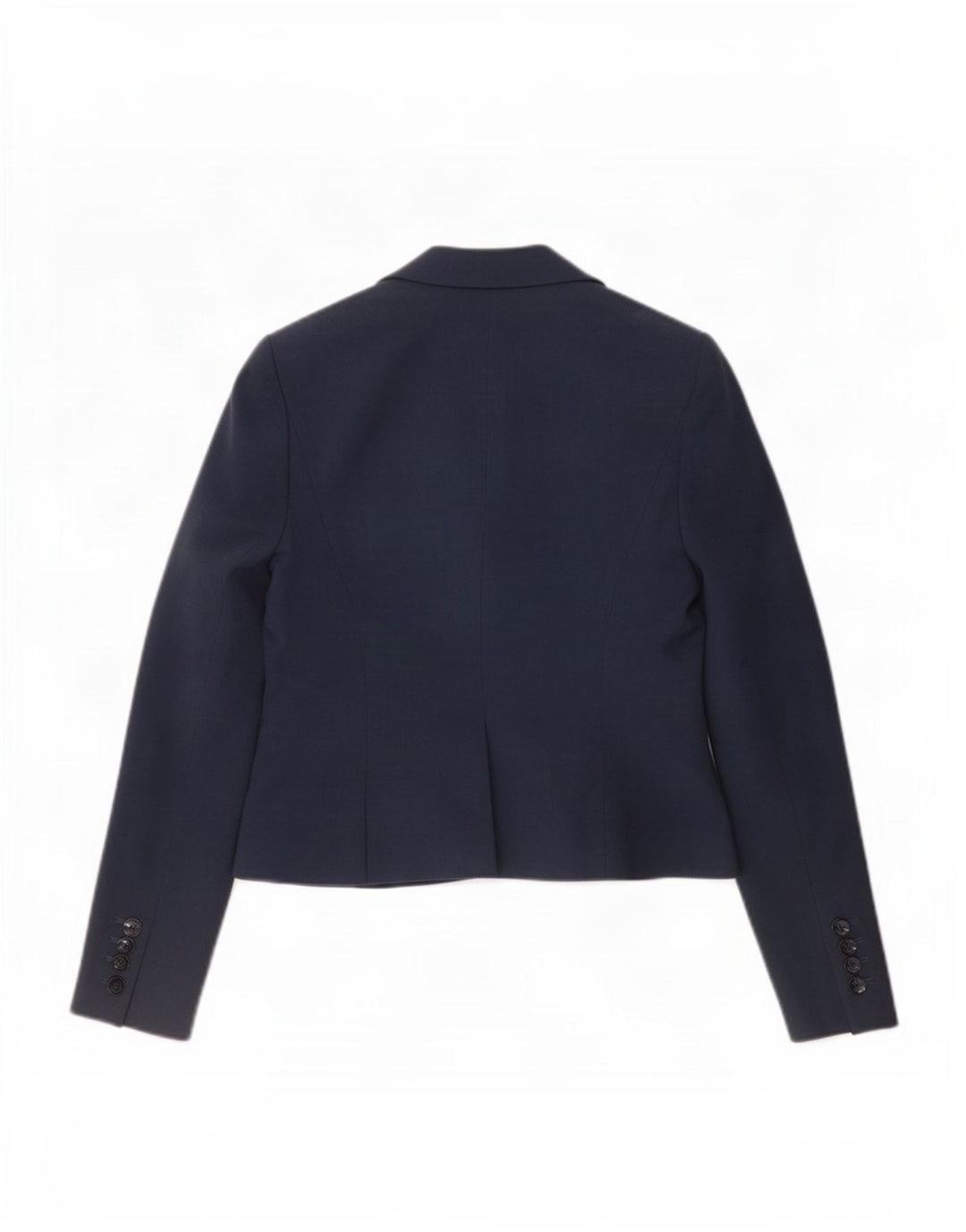 L.K. Bennett Womens 1 Button Blazer Jacket UK 10 Small Navy Blue Polyester