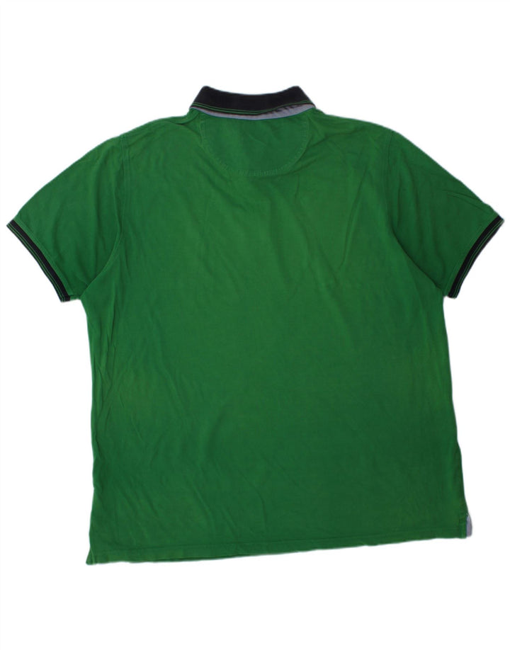 Bugatti Mens Polo Shirt 3XL Green Cotton
