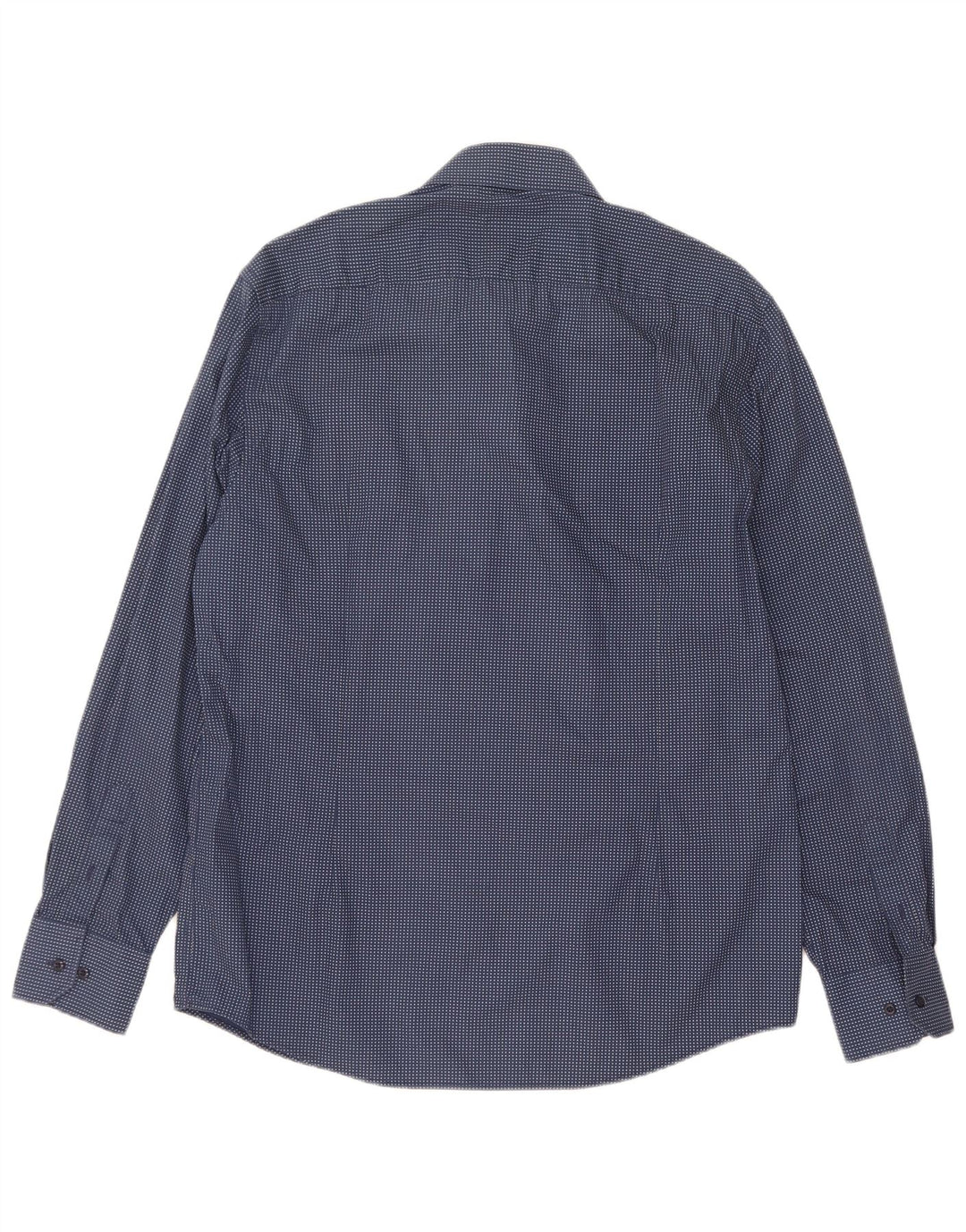 Coveri Mens Shirt Size 43 44 XL Blue Spotted Cotton