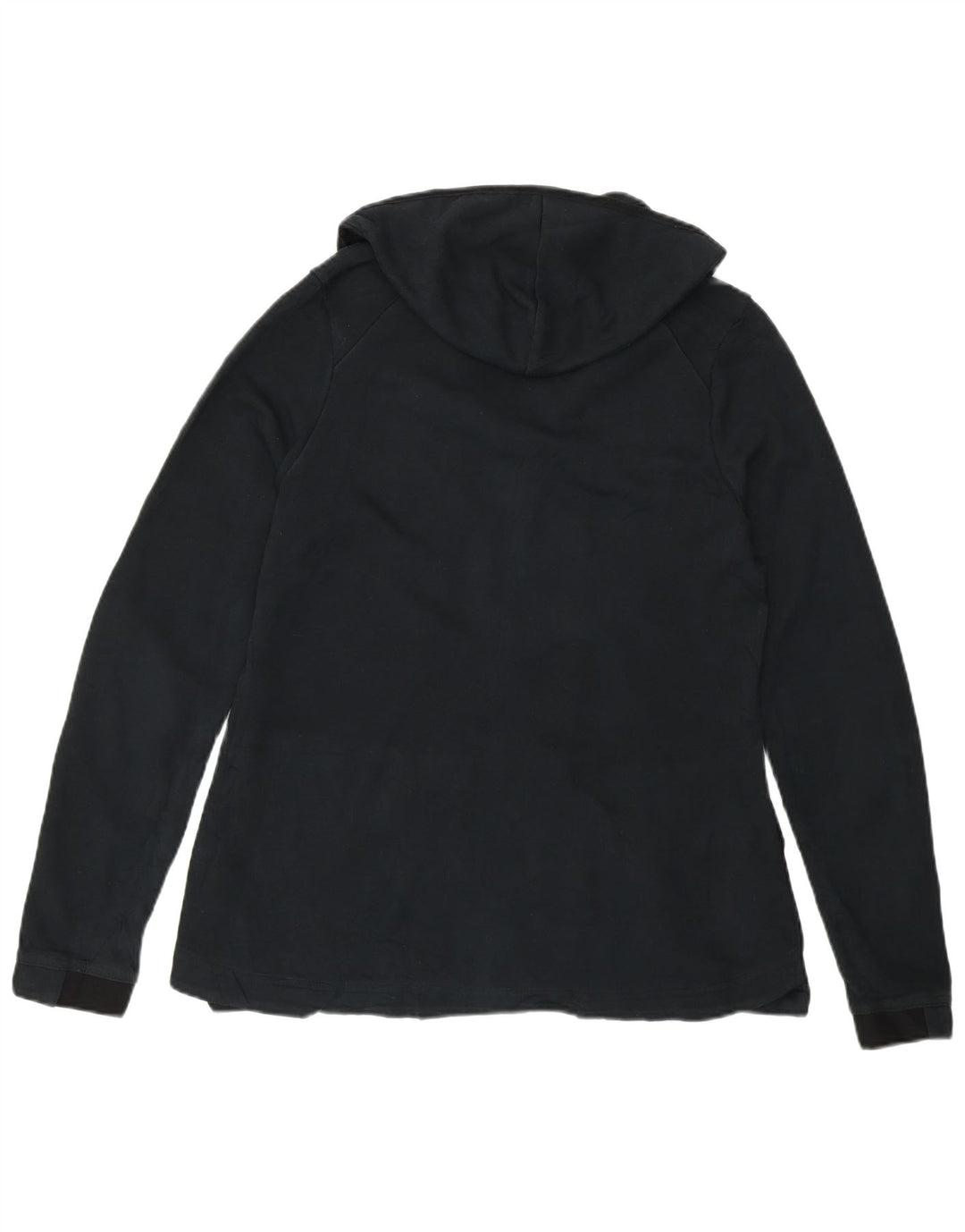 Nike Womens Zip Hoodie Sweater UK 16 Large Black Polyester
