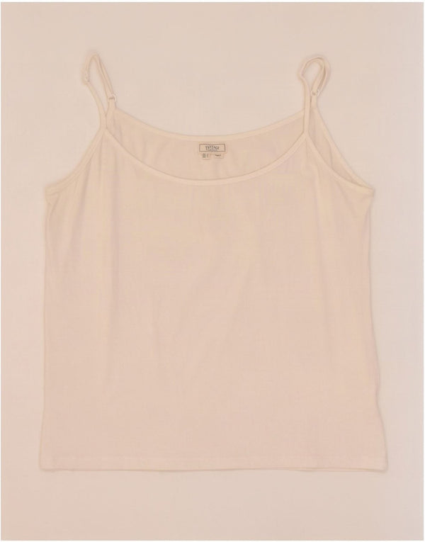 Fat Face Womens Cami Top UK 14 Large White Cotton