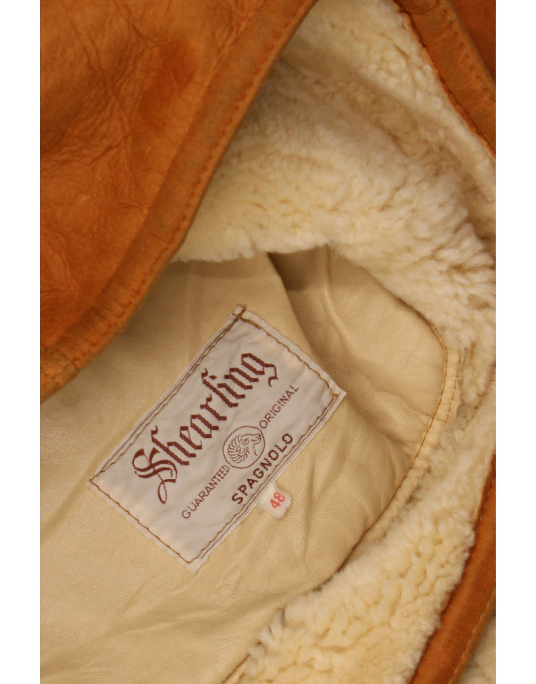 Vintage Mens Shearling Jacket IT 48 Medium Brown