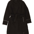 Oasis Womens Overcoat UK 16 Large Black Polyester