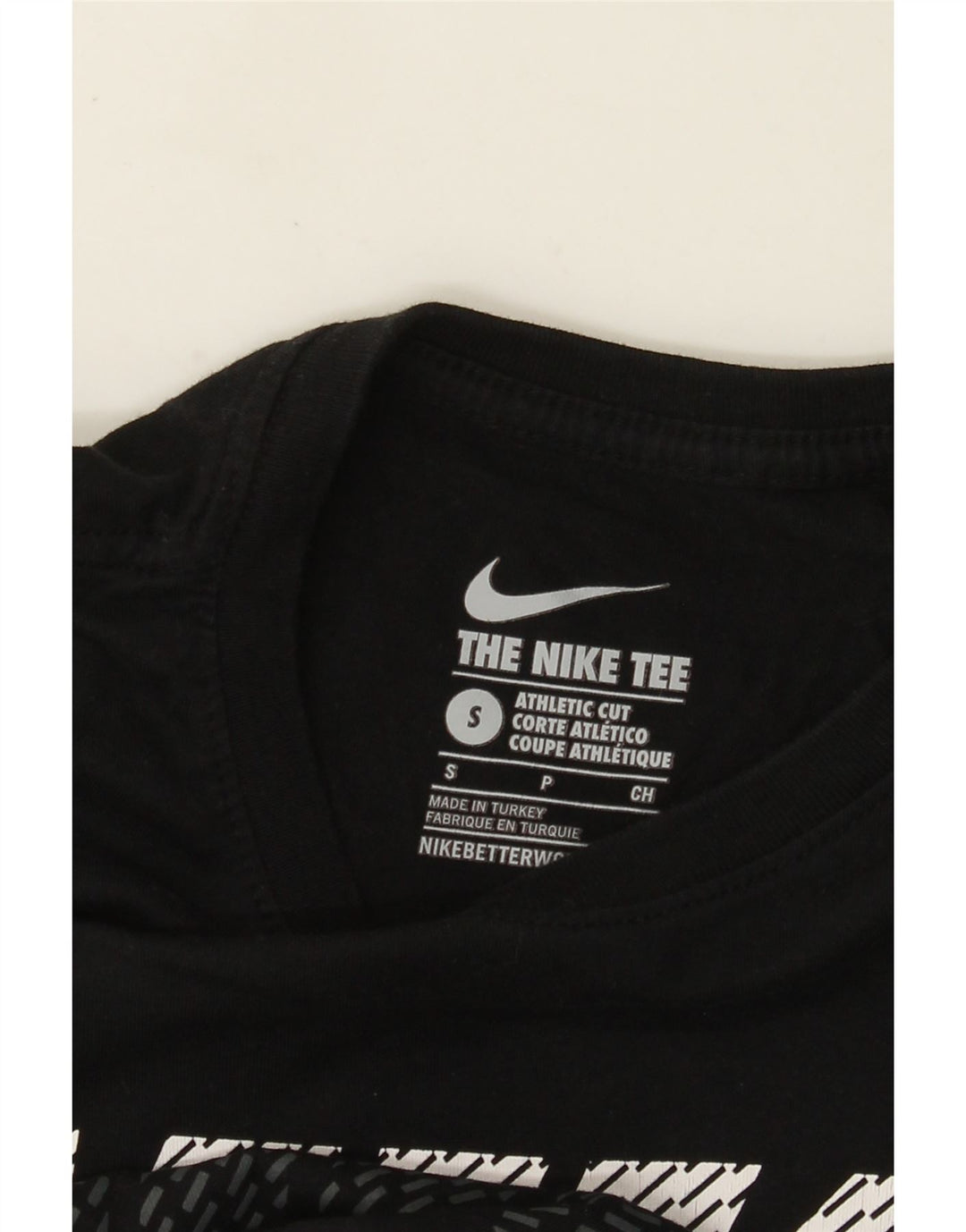 Nike Mens Athletic Cut Graphic T-Shirt Top Small Black