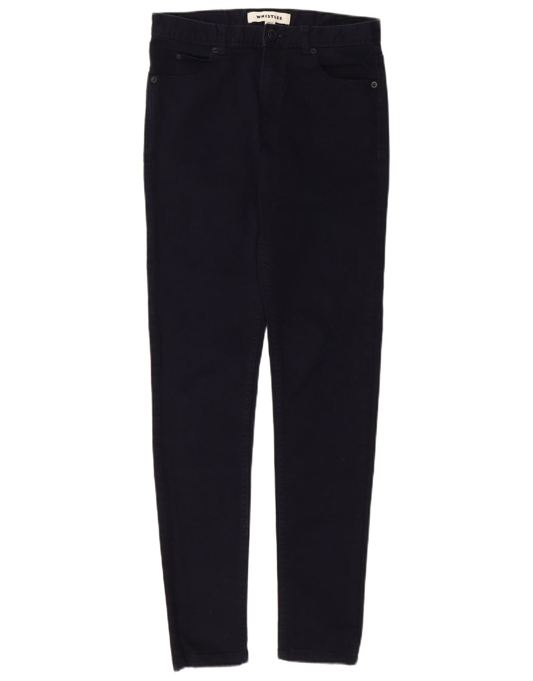 WHISTLE Womens Skinny Jeans W28 L29 Navy Blue Cotton