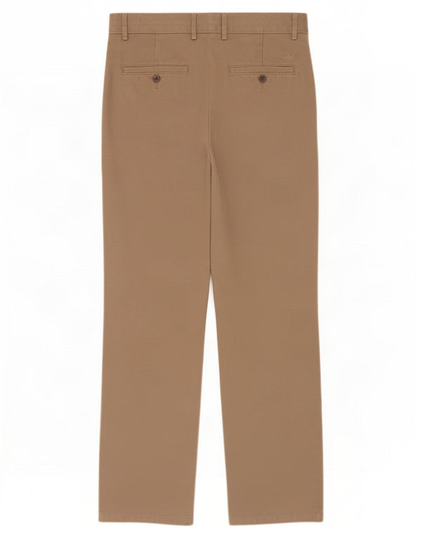 Dockers Mens Straight Chino Trousers W32 L32 Beige Cotton