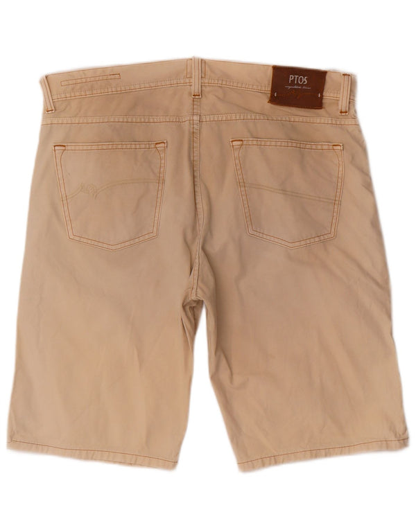 PT05 Mens Casual Shorts W38 XL Beige Cotton