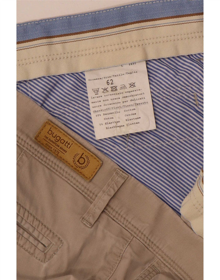 Bugatti Mens Chino Shorts W46 3XL Beige Cotton