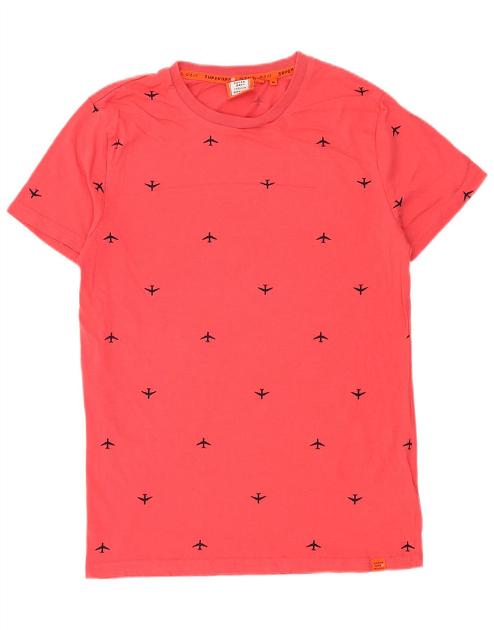 SUPERDRY Mens Graphic T-Shirt Top Medium Red Cotton