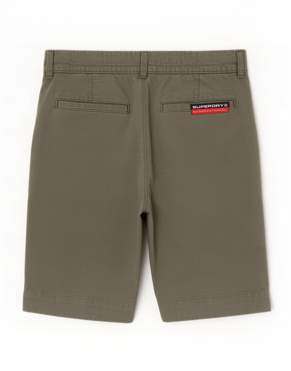 Superdry Mens Chino Shorts Medium W30 Green Cotton