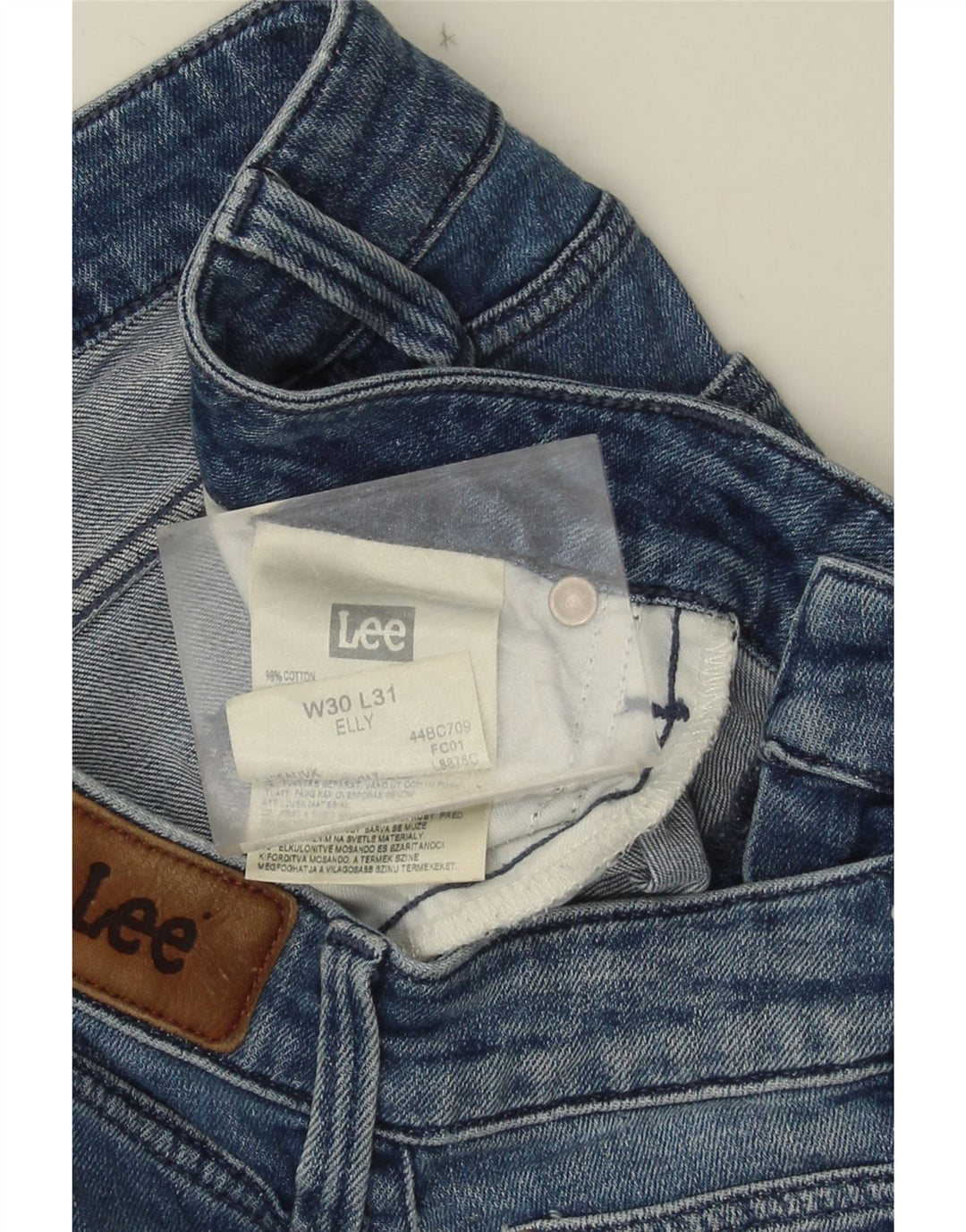 Lee Womens Elly Slim Jeans W30 L31 Blue Cotton