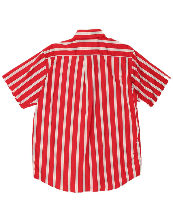 MURPHY & NYE Mens Short Sleeve Shirt Medium Red Striped