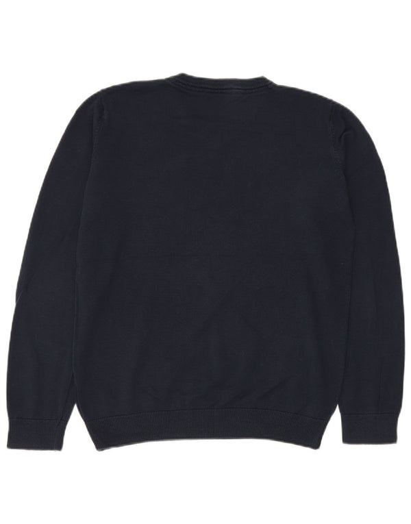 Marks & Spencer Boys V-Neck Jumper Sweater 14-15 Years Navy Blue Cotton