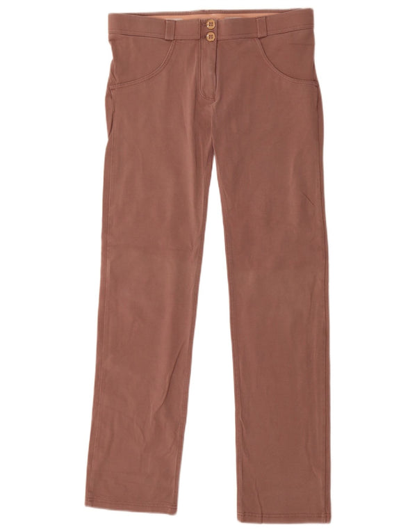 Freddy Womens Straight Casual Trousers UK 12 Medium W30 L30 Brown Cotton