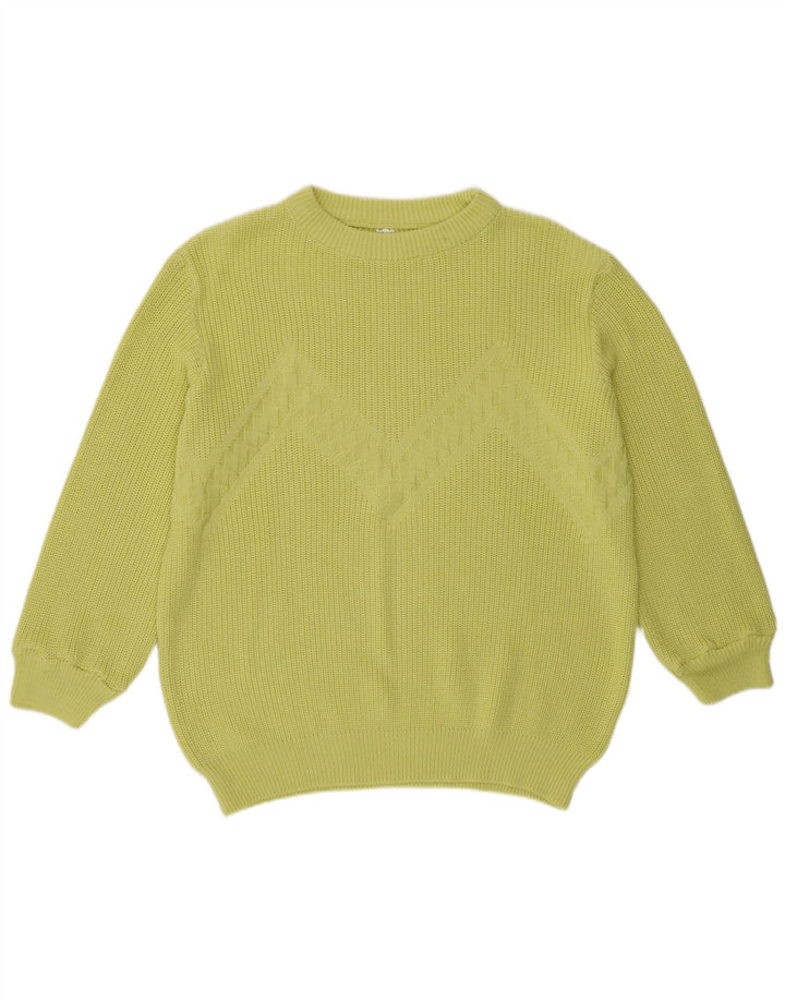 Vintage Womens Oversized Crew Neck Jumper Sweater UK 16 Large Green