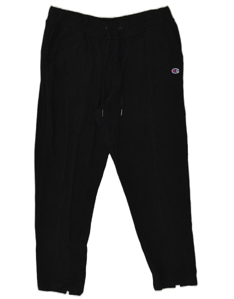 CHAMPION Mens Tracksuit Trousers Large Black Cotton | Vintage Champion | Thrift | Second-Hand Champion | Used Clothing | Messina Hembry 