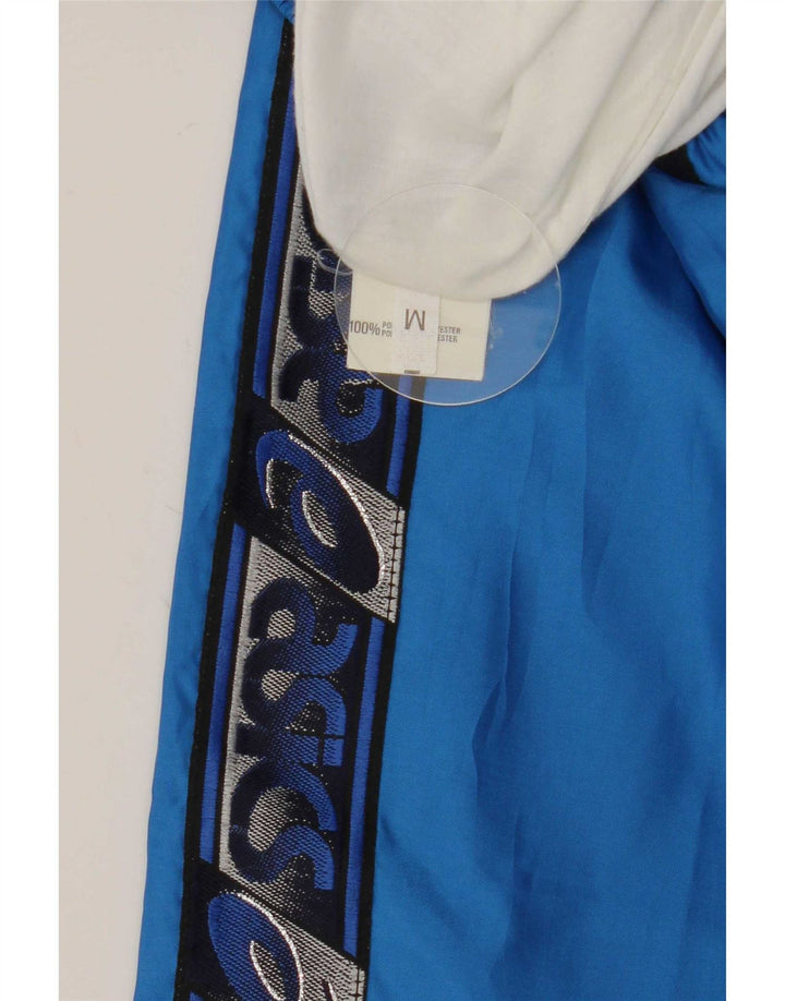 Asics Mens Graphic Tracksuit Trousers Medium Blue Colourblock Polyester