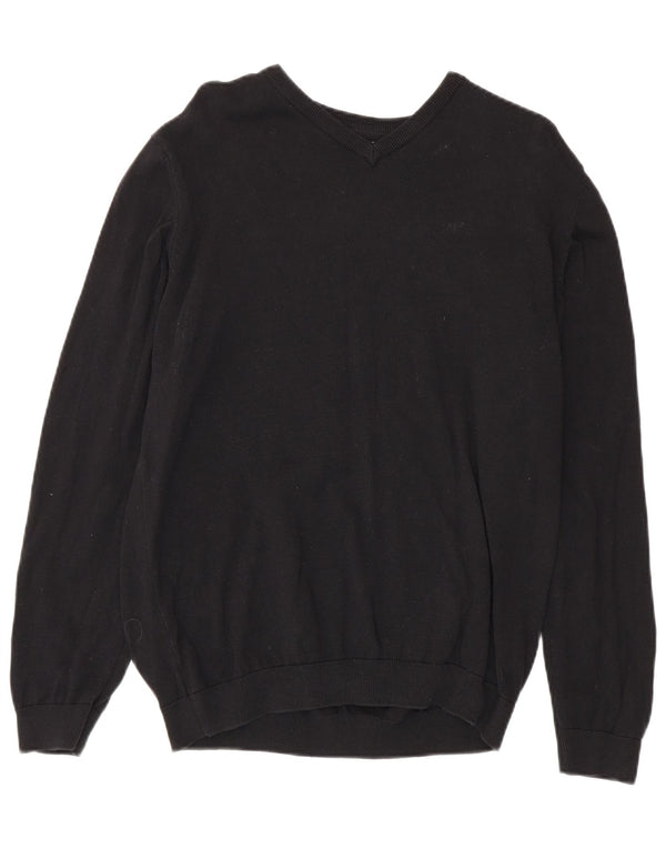 Marks & Spencer Boys V-Neck Jumper Sweater 15-16 Years Black Cotton