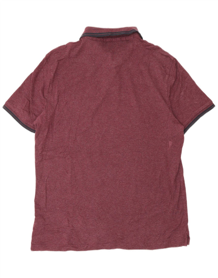 MICHAEL KORS Mens Polo Shirt Medium Burgundy Cotton