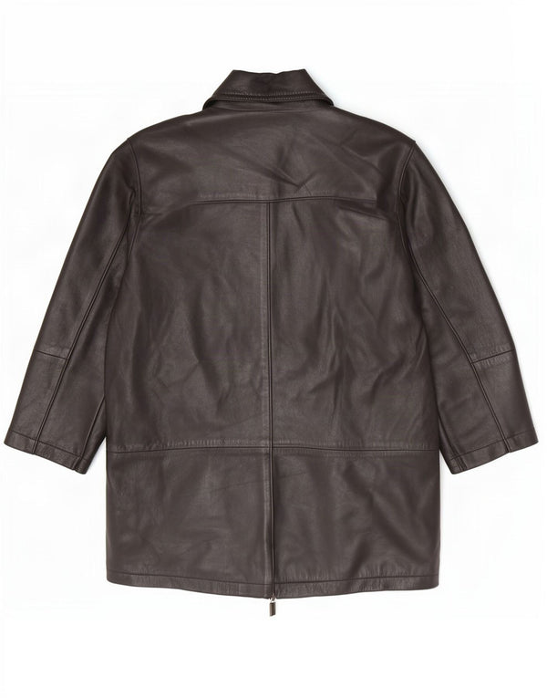 TCM Womens Leather Coat EU 42/44 Large Black