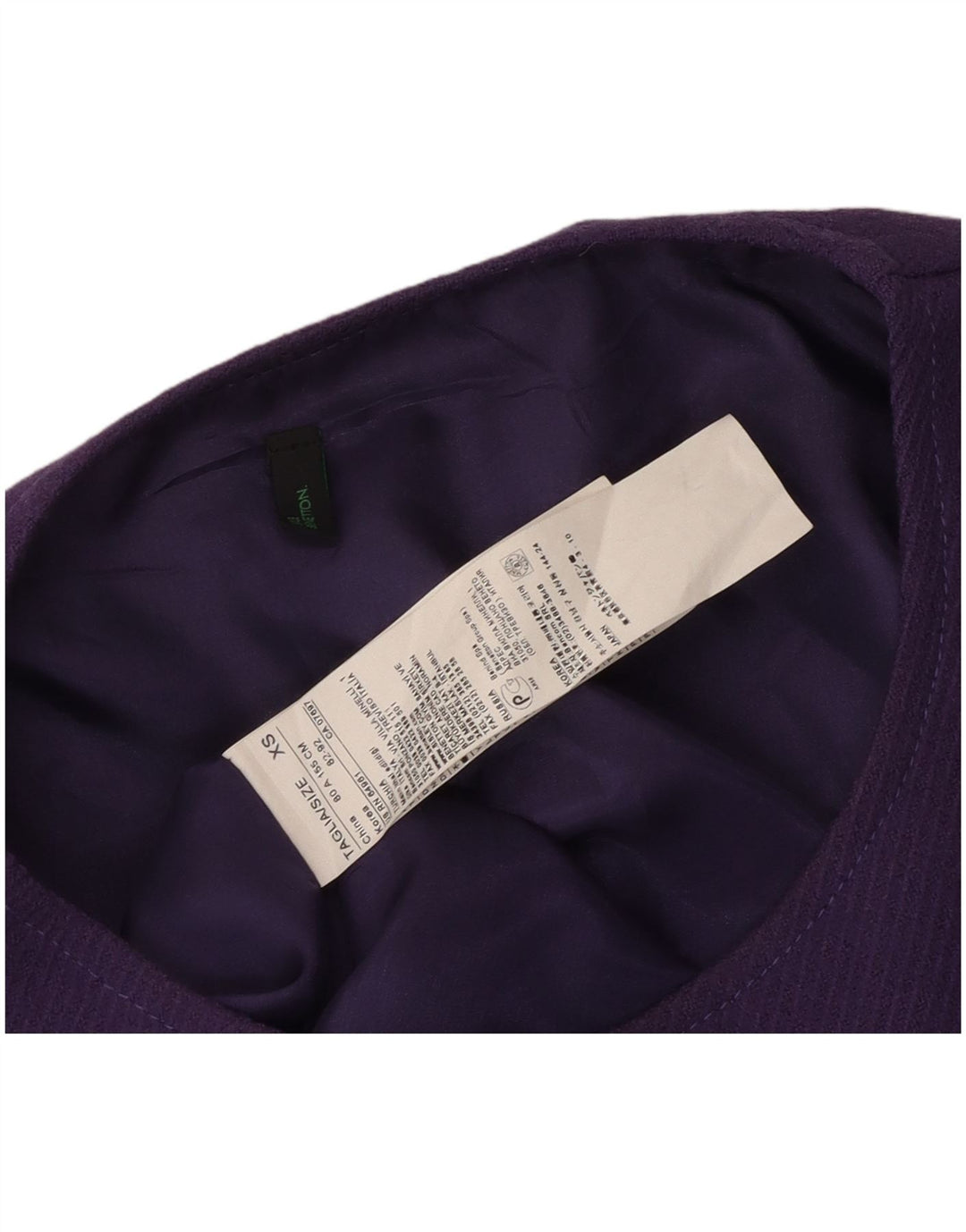 BENETTON Womens Sleeveless Sheath Dress UK 6 XS Purple Virgin Wool