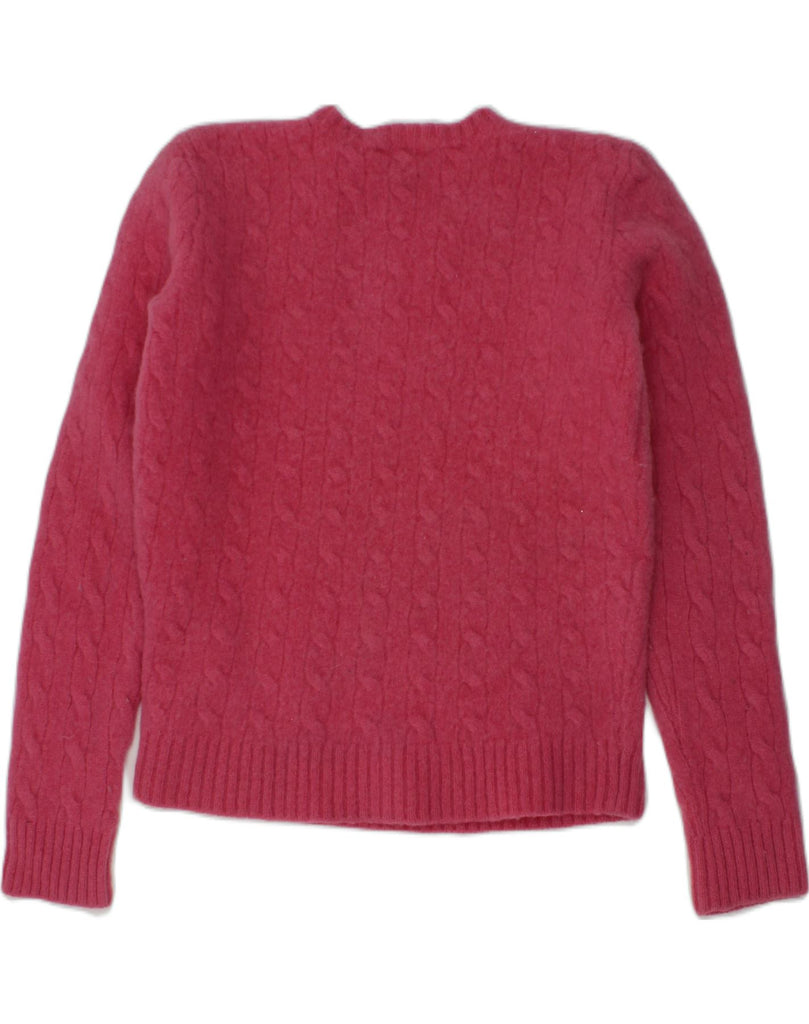 RALPH LAUREN Girls Crew Neck Jumper Sweater 5-6 Years Small Pink Lambswool | Vintage Ralph Lauren | Thrift | Second-Hand Ralph Lauren | Used Clothing | Messina Hembry 