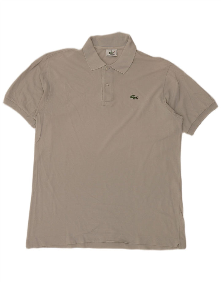 LACOSTE Mens Polo Shirt Size 5 Large Grey Cotton