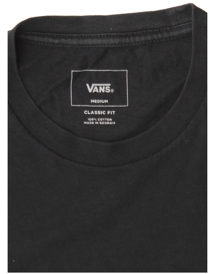 Vans Mens Classic Fit T-Shirt Top Medium Black Cotton