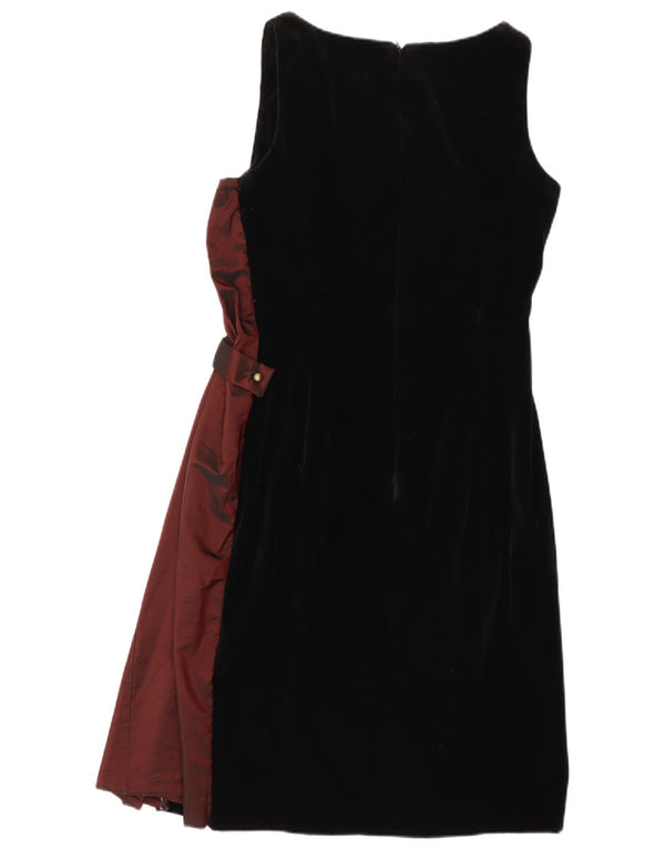 Blunauta Womens Sleeveless Sheath Dress IT 42 Medium Black Colourblock