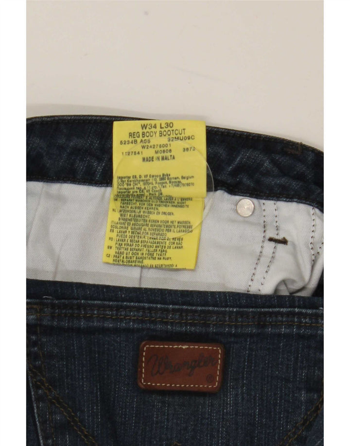 Wrangler Womens Bootcut Jeans W34 L30 Navy Blue Cotton