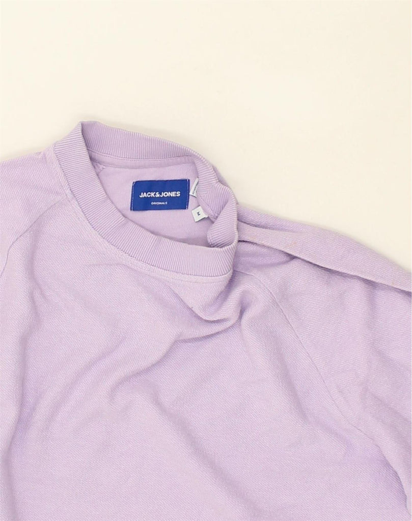 JACK & JONES Mens Crew Neck Jumper Sweater Medium Purple Cotton | Vintage Jack & Jones | Thrift | Second-Hand Jack & Jones | Used Clothing | Messina Hembry 